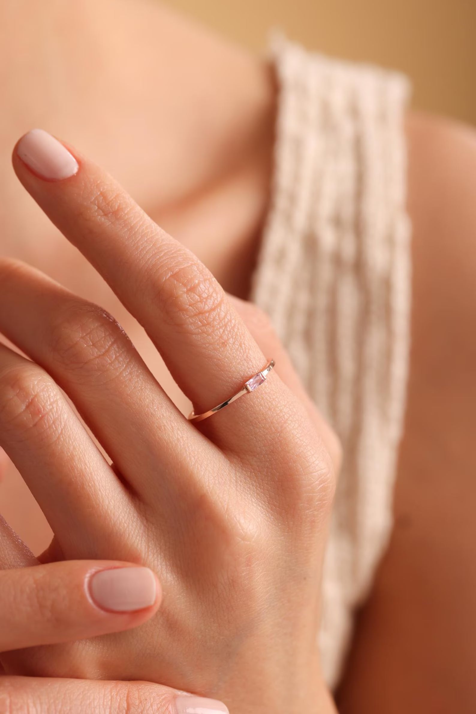 Personalisierter Geburtsstein Ring: 925 Sterling Silber,